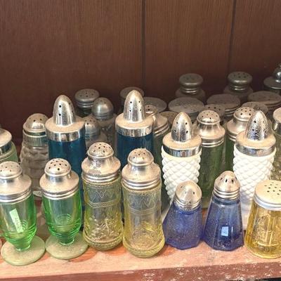 Shelf Of Vintage Salt/Pepper Shakers #4