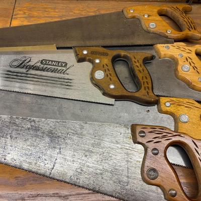 Five Cross Cut Hand Saws