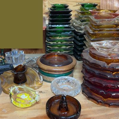 Large  Collection  Of Ashtrays 
