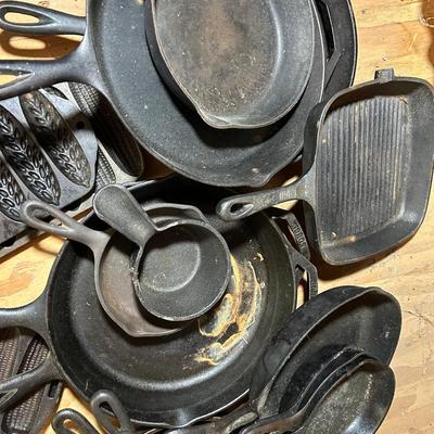 Lot Of Cast Iron Pans 