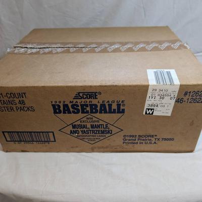 Case Of 1992 Score Baseball Card Blister Packs