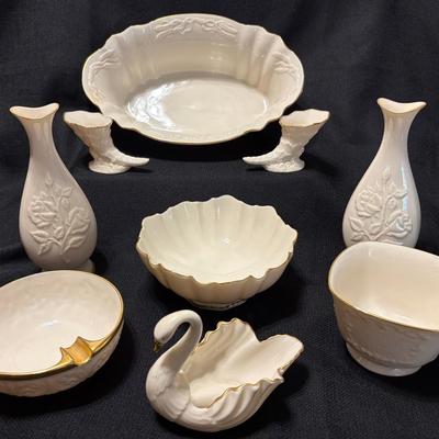 Lenox China-Bud Vases, Harvest Bowl, Swan, Dishes