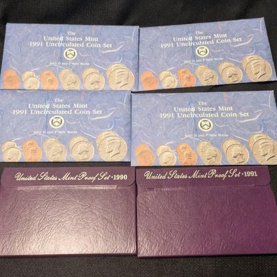 1990 & 1991 Proof & Mint Sets