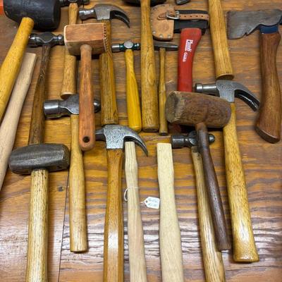 Assortment Of Hammers, Hatchets, Mallets