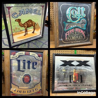 Advertising Signs-Colt Fire Arms, Dos Equis, Camel, Miller Lite Beer