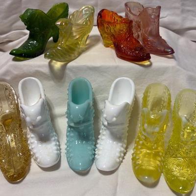 Assorted Glass Colored Slippers-10