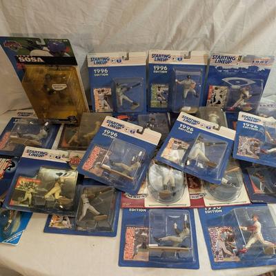 Group Of Starting Lineup Baseball Player Figurines 