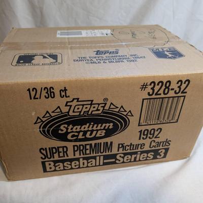 Sealed Case Of 1992 Topps Stadium Club Baseball Cards 