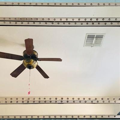 Large Punched Tin Mirror