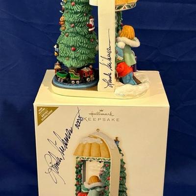 Hallmark Ornament & Pin “The Little Shopers”  Signed By Artist 