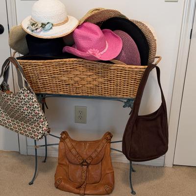 Hats And Purses -Kooba Soft Leather Purse, Coach Cowhide Purse, Orla Kiely Purse- Ana And Ava Hat