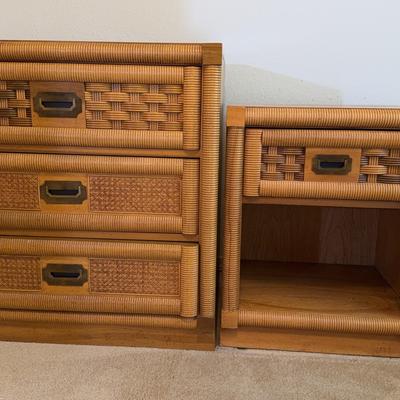 Wicker Weave By Dixie Bedside Table And Dresser