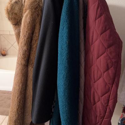 Rabbit Coat, Adrienne Vitrine, Neiman Marcus, Anne Klein, Zozo, Misook 