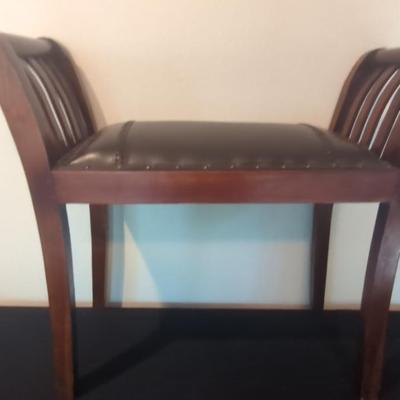Spanish Mid Century Mission Bench, Vanity Stool