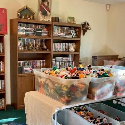 Lots of Disney stuffed figures