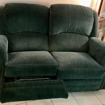 Lazy boy sofa and love seat with built in recliners on both sides