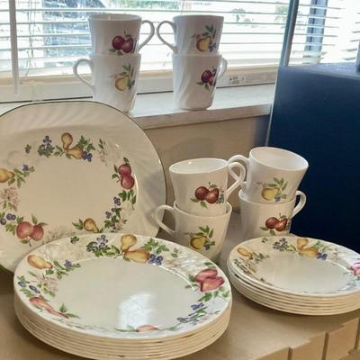 Corelle dinnerware service for 8