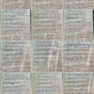 Inventory sheet for singles