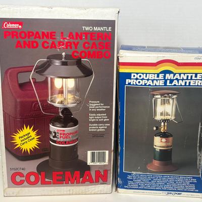 Pair of Double Mantle Propane Lanterns