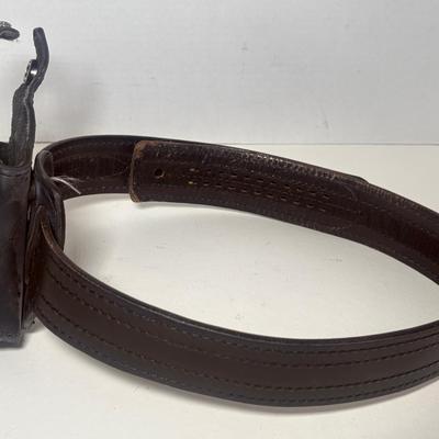 Safariland Tactical Leather Belt & Unmarked Holster 