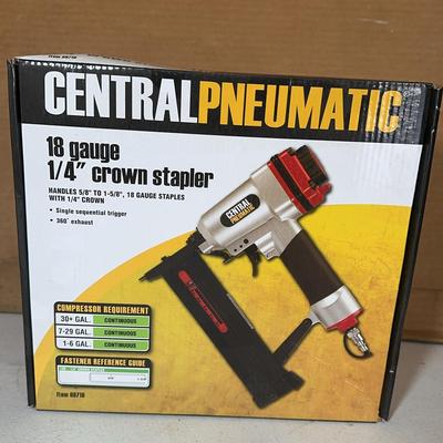 New Central Pneumatic 18g 1/4” Crown Stapler