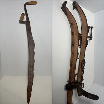 Antique Horse Hames & Hay Saw