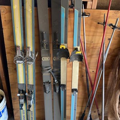 Downhill & X Country Vintage Skis 