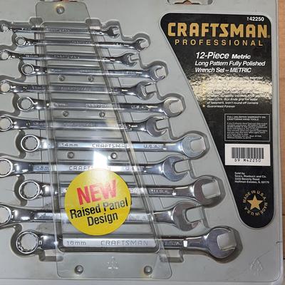 Craftsman New 12pc Metric Polished Wrench Set