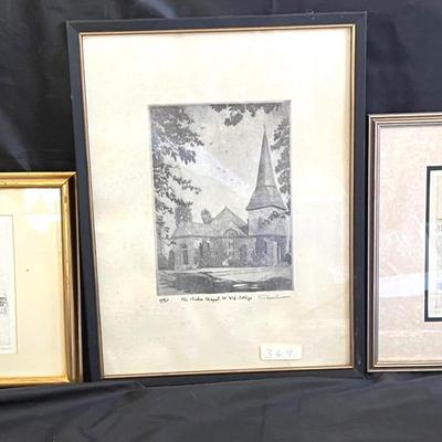 Don Swan Etchings  Of Schools