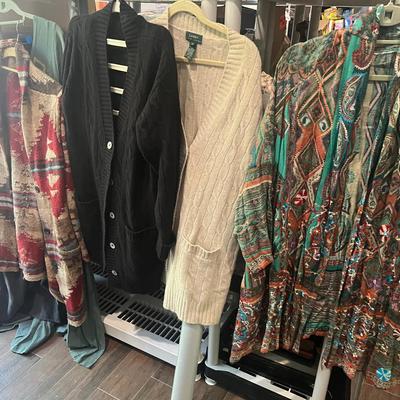 Sweater Jackets, Long Dresses, Cream Blouses