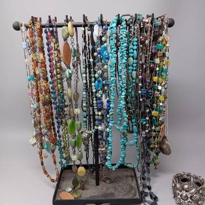 Vintage Beaded Costume Necklaces 