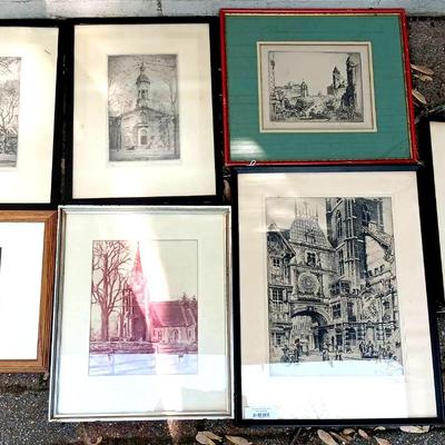 Group Of Etchings/drawings 