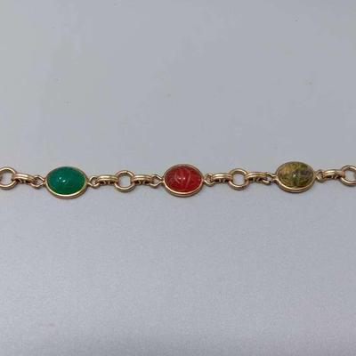 Vintage 12k Scarab Bracelet 