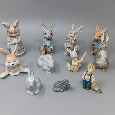 Precious Bunny Figurines (one Cat) 