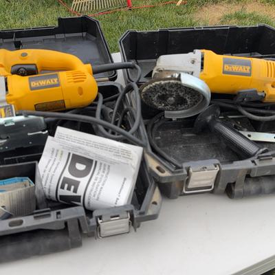 DeWalt DW317 Jigsaw & DW402 Angle Grinder | 2-Piece Power Tool Lot