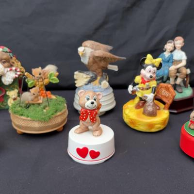 Vintage Music Boxes & Figurines – Disney, Josef Originals, Norman Rockwell & More (8 Total)