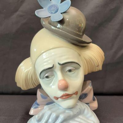 Lladro Pensive Clown #5130 | Seated Porcelain Figure | Made in Spain