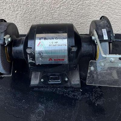 AllTrade 6” Bench Grinder | 1/2 HP Model 1973-G-6 | Heavy Duty Garage Grinder