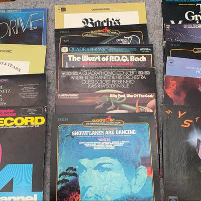 Vinyl Records | 16 Quadraphonic LPs – Test Record, Mystic Moods, Holst, Tomita & More