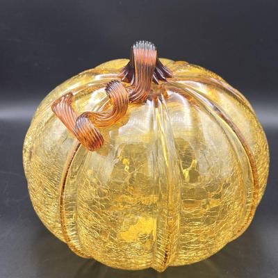 Pier 1 Glass Pumpkin