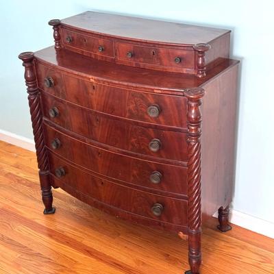 Ornate Dark Wood Dresser 