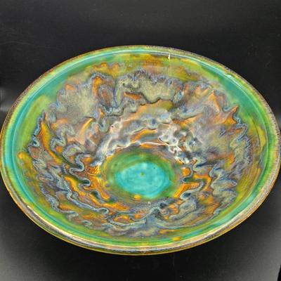 Ceramic Aqua Marble Bowl