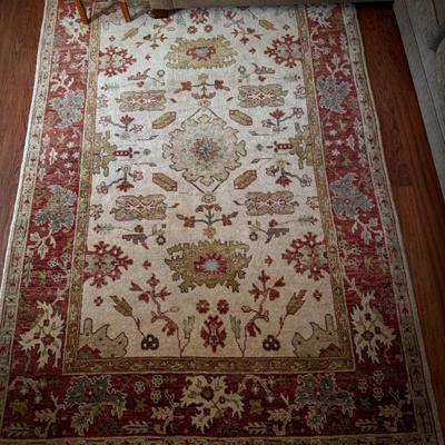 Kaoud Brothers Oriental Rugs Ant. Mahal Ivory / Rust All OVer 5.10 x 8.10 India Rug -Incl Paperwork