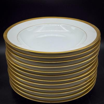 (12) Limoges Gold Rim Chargers