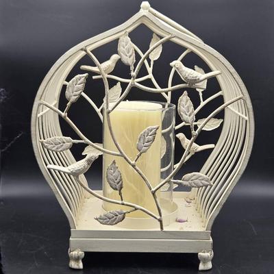 Metal Birdcage Candle Holder