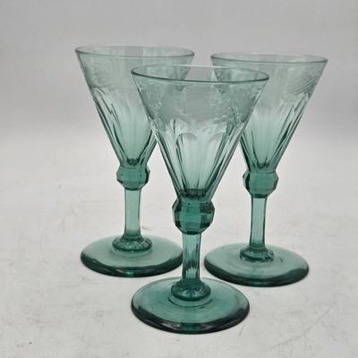 (3) Regency Wine Glasses