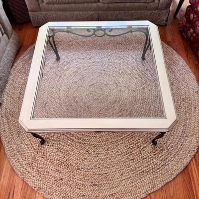 Large Square Glass Table 