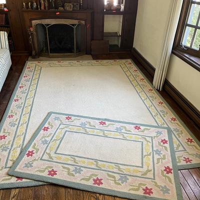 Vintage Watson Smith Wool Pile Artful Area Rug & Matching Entryway Rug 