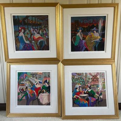 "New York City River Cafe",  "San Francisco", "Moulin Rouge" & "Italy", All by Artist Isaac...