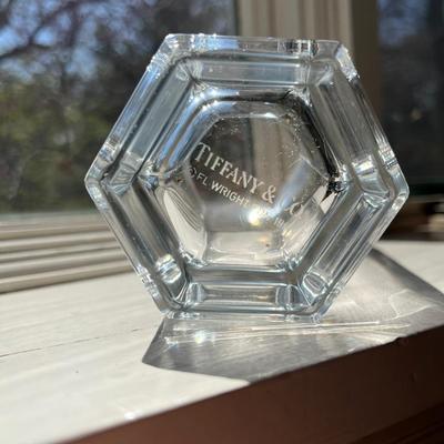 Tiffany & Co. Frank Lloyd Wright Hexagonal Crystal Vase